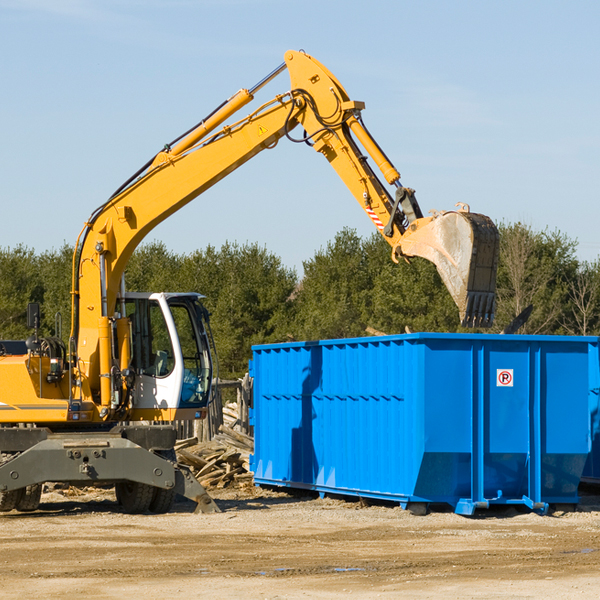 are there any restrictions on where a residential dumpster can be placed in North Granby